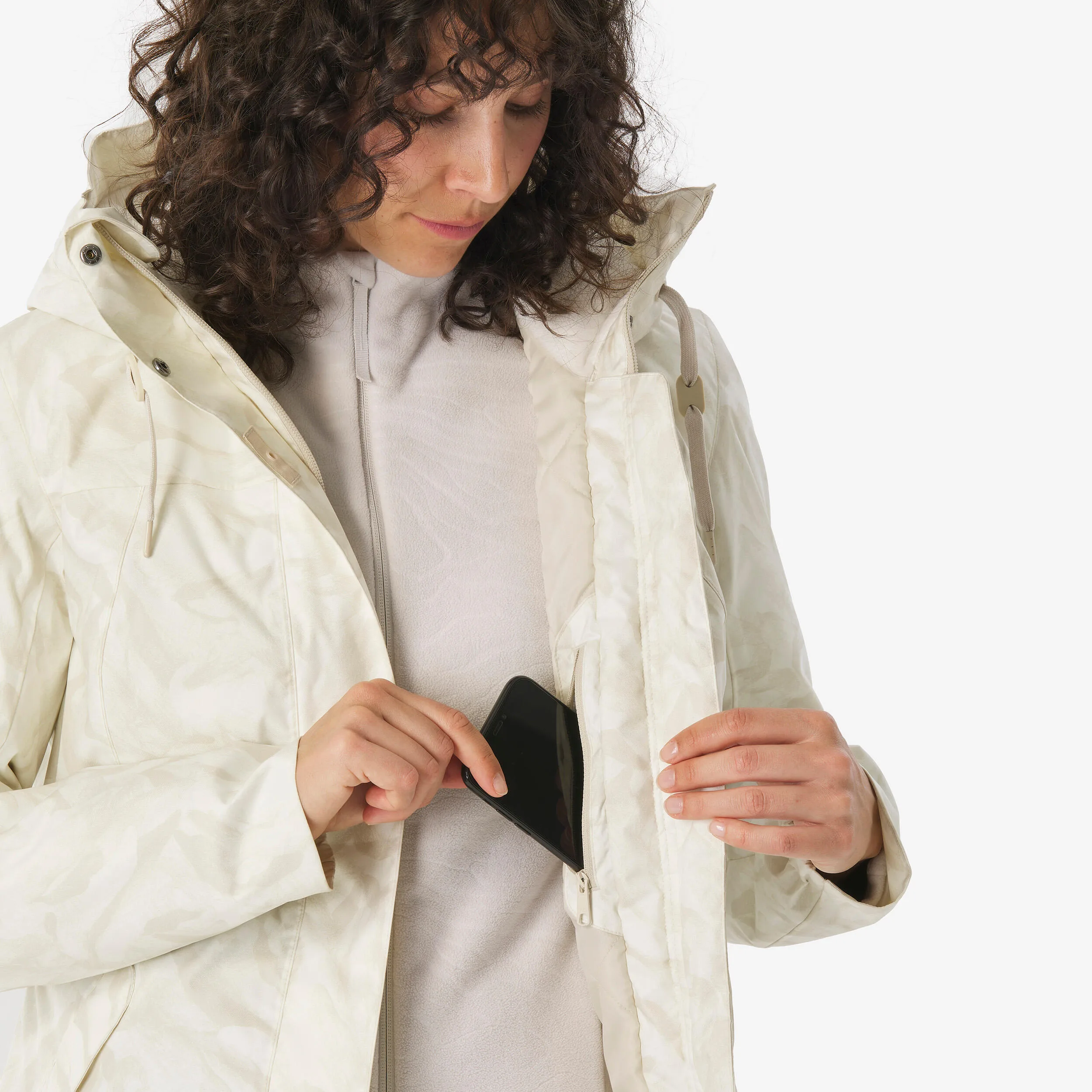 Kadın Outdoor Su Geçirmez Kar Montu/Kışlık Mont - Mor - NH500 -10 °C